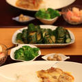 8月１８日(日）ミートソース丼とじゃばらきゅうりの中華風漬物