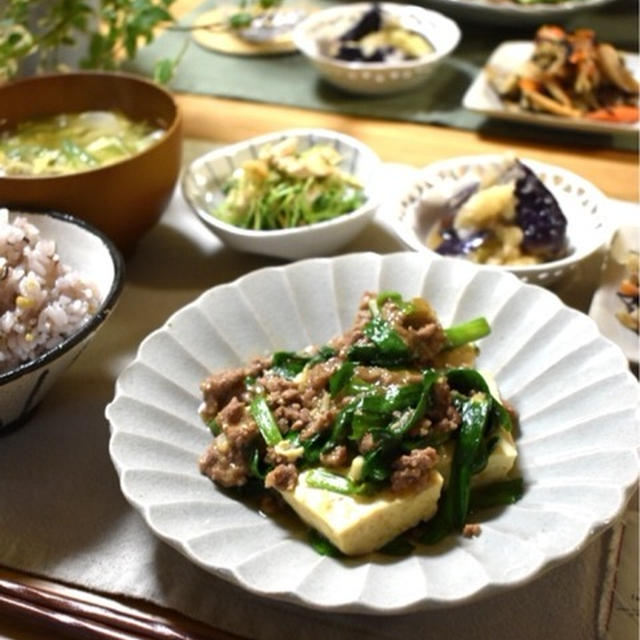 美味しいよ！ご飯のおかずにもってこい！そぼろ豆腐♪…試合3日前の献立。
