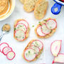 Sliced Baguette with Radishes and Walnut Miso Butterラディッシュとくるみ味噌バター