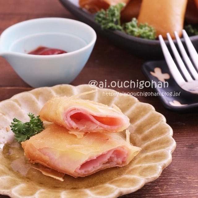 子供が喜ぶこと間違いなし！ハムチーズ春巻き♡
