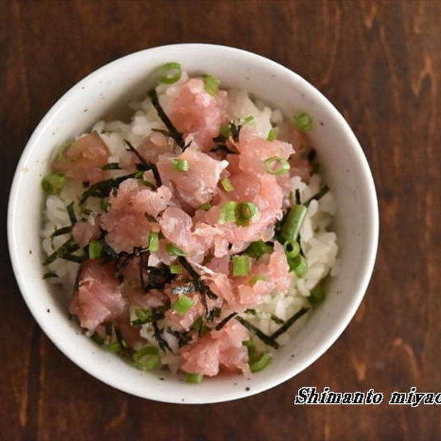 今日の のっけごはん～ネギトロのっけごはん