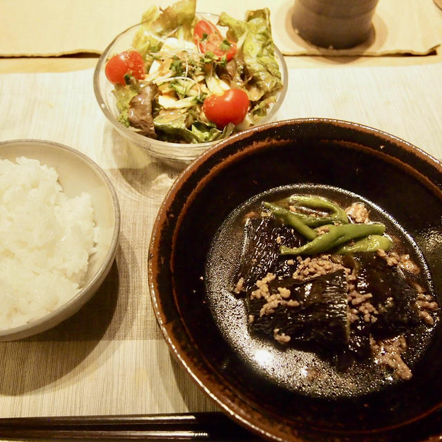 時間がない時は煮物＊茄子と豚ミンチの甘辛煮