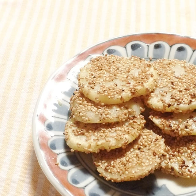 ジャガイモの煎りゴマ焼き