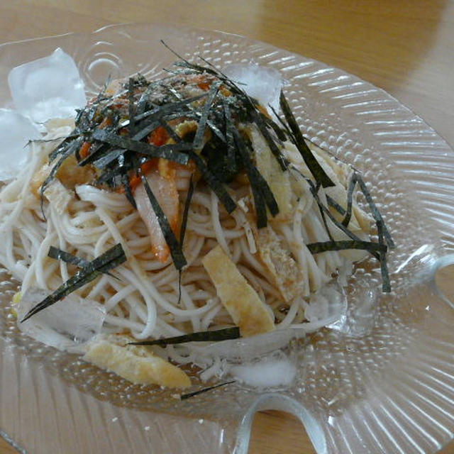 ねばとろキムチのせぶっかけ冷麦