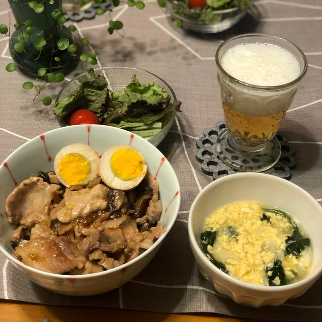 長男ごはんは「豚丼」パート２♪