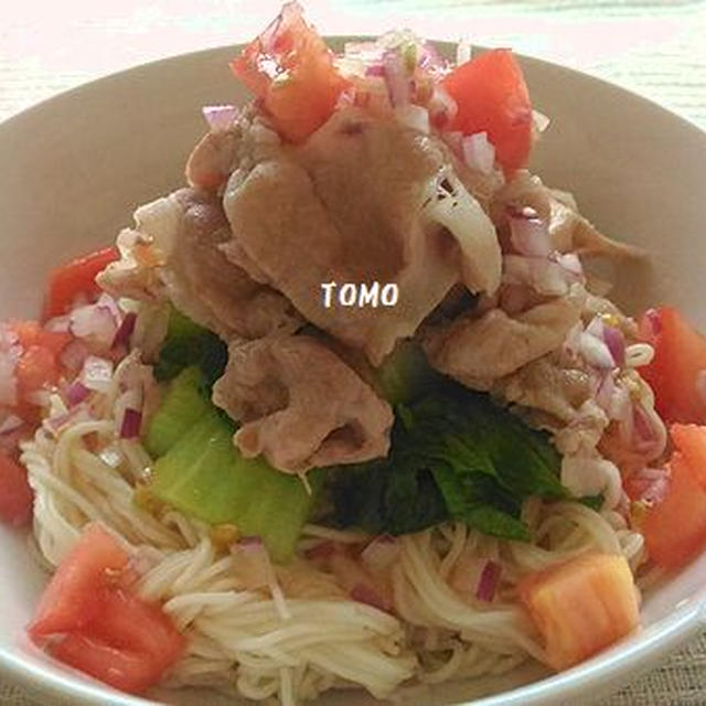 ボリューム満点♪豚しゃぶ素麺～トマトダレ～