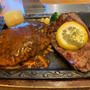 さる〜んのアルプスハンバーグとおいしんぼコンビ美味しかったです♡