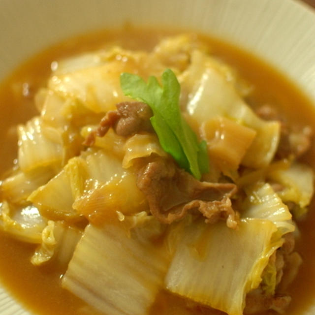 豚の角煮風で白菜のトロトロ煮　Stewed Pork and Nappa Cabbage