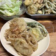 天ぷら。野菜天きつねうどん