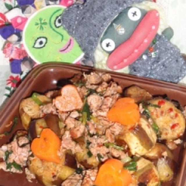 ウェイパーde麻婆茄子＆小松菜と凍り豆腐の和風サラダ（お家カフェ）