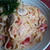フレッシュトマトの豆乳パスタ　～飛びます飛びます