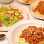 ６１８円＊簡単美味しい♡ミートソースパスタ定食