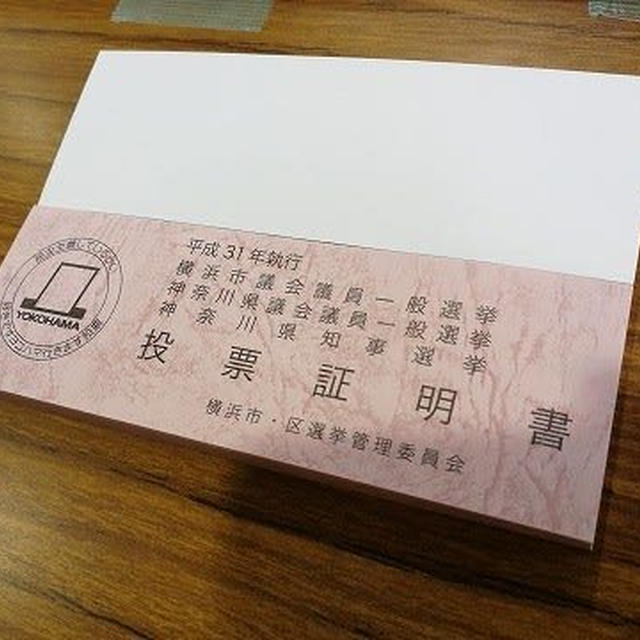 投票証明書と崎陽軒のお弁当