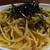 緑のお野菜入り。明太子パスタ。