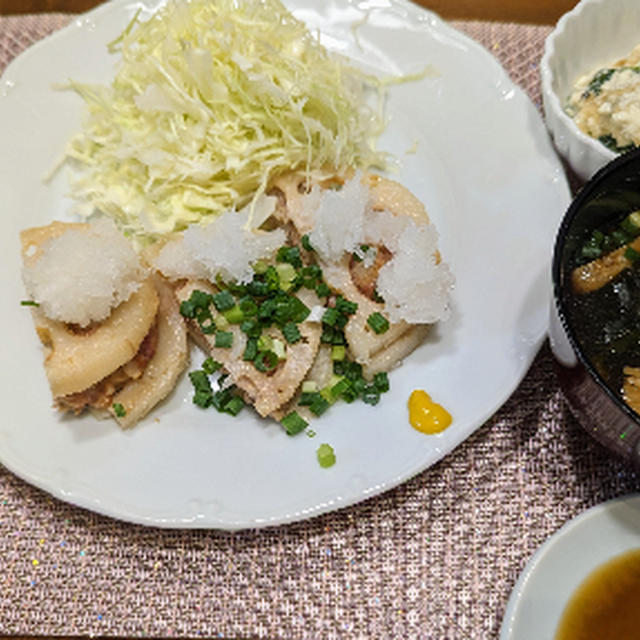 豚肉蓮根挟み焼き 大根おろし添