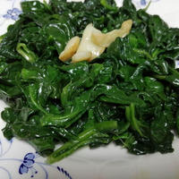 奥三河ほうれん草で作るバター（ギー）のソテーのレシピ