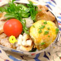 息子ちゃんの☆椎茸のネギ味噌マヨ焼き弁当