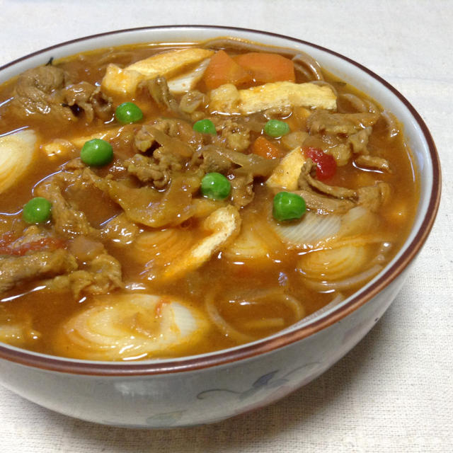 作り置きのカレーで簡単に☆カレー南蛮そば