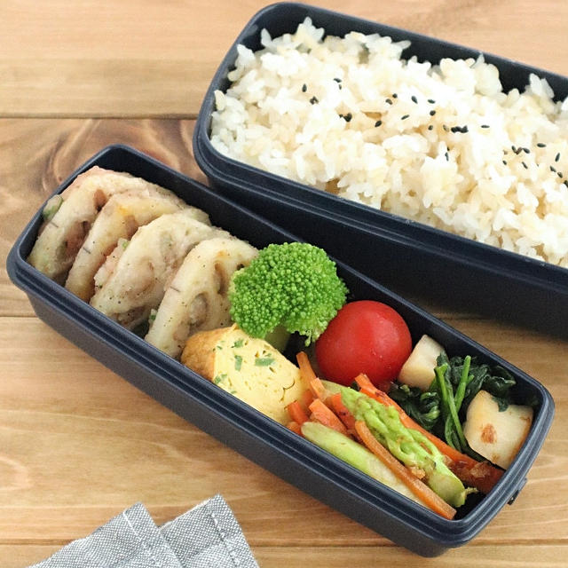 【#高校生弁当】蓮根のねぎ塩つくね弁当♪