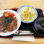 ミニッツステーキ丼生野菜セットを食べてみた 〜松屋・店舗限定〜