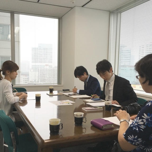 インタビューと打ち合わせでした