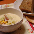 パンのあるテーブル～春キャベツの豆乳スープ～ by かなぱんさん