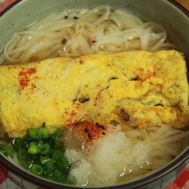 糖質オフ麺で♪だし玉肉うどん風