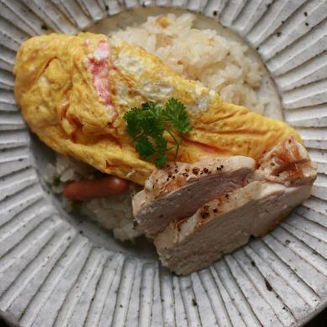 炊飯器ピラフでたらこマヨオムライス