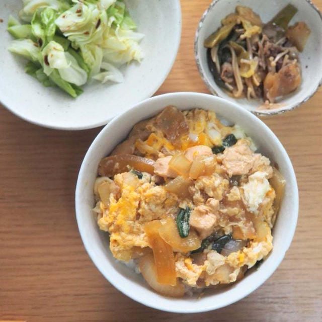 休日のお昼はいつも節約♪ケチ子家の親子丼