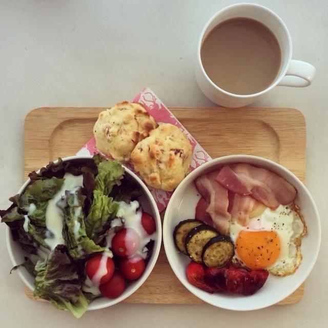 8月6日の朝ごはん。