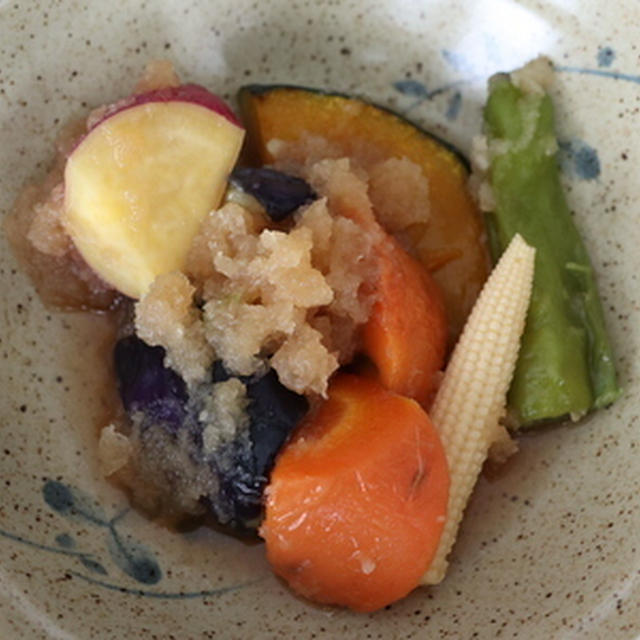 カラフル野菜の揚げびたし★★★