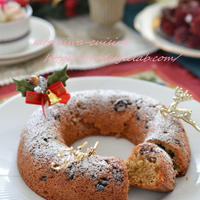 【アーモンドフラワーのリングケーキ】＃クリスマスケーキ＃クリスマス＃グルテンフリー