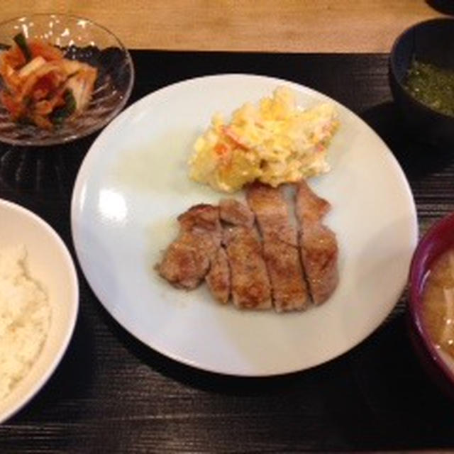 ポークソテーの定食