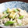 高野豆腐と絹さやの卵とじ