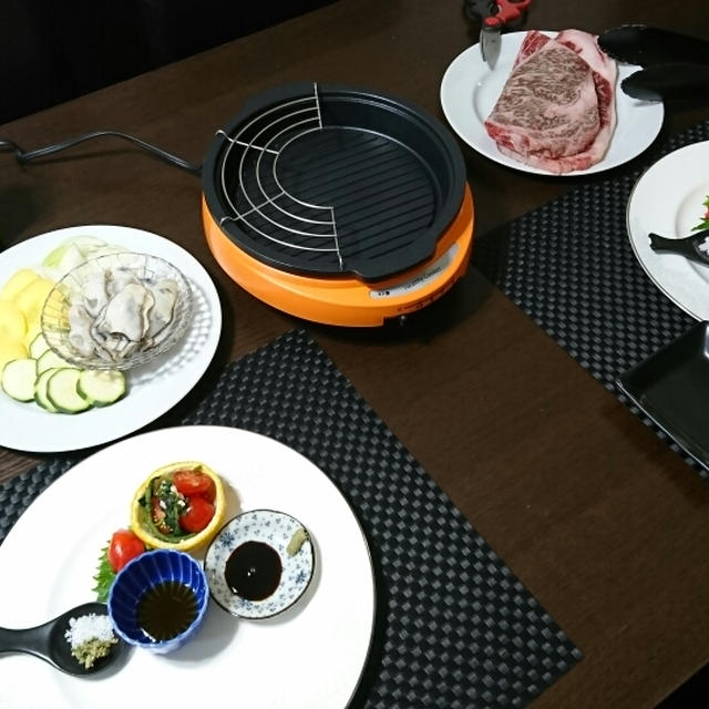 熊野牛ロース&牡蠣 de おうち焼き肉♪