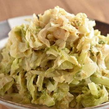 キャベツ1玉ぺろり♪ボイルキャベツの焼肉マヨソース和え