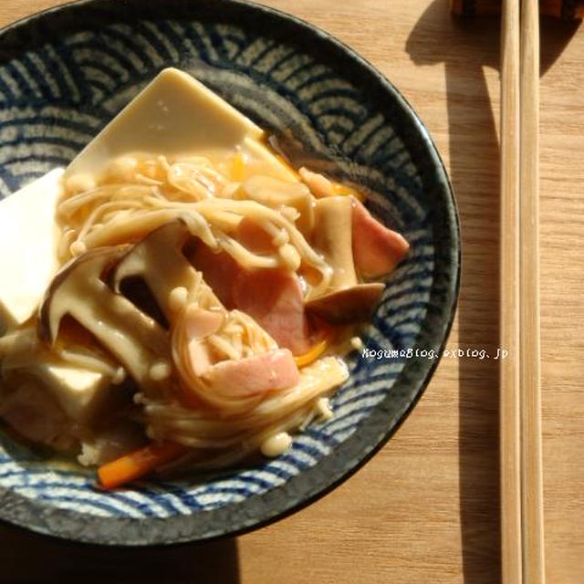 豆腐のきのこあんかけ