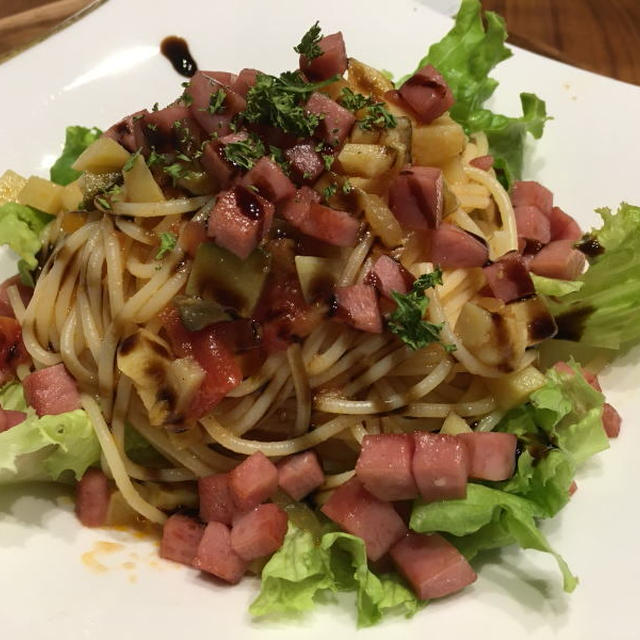ミネストローネで作る冷製パスタ