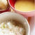 258日目-1　ご飯60g+かにかま+ひらめの和風あんかけのもと+かぼちゃとさつまいも（ベビーフード）+豆乳+バナナ1/3本
