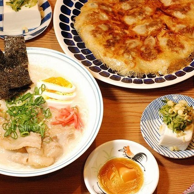 そうめんがお助け食材♪ラーメンライスの夕食でした～