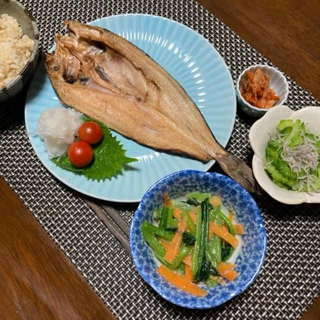 ホッケの開きがメインのさっぱり簡単メニュー