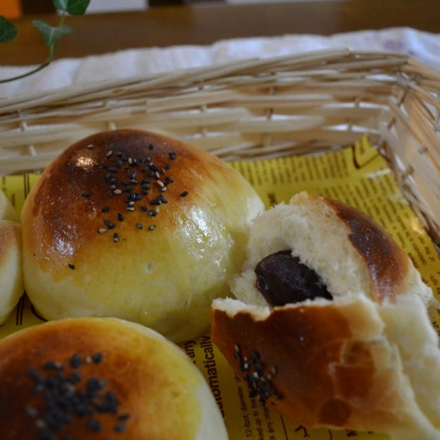 ☆あんパンとハイジの白パン