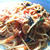 揚げナスとトマトのパスタ