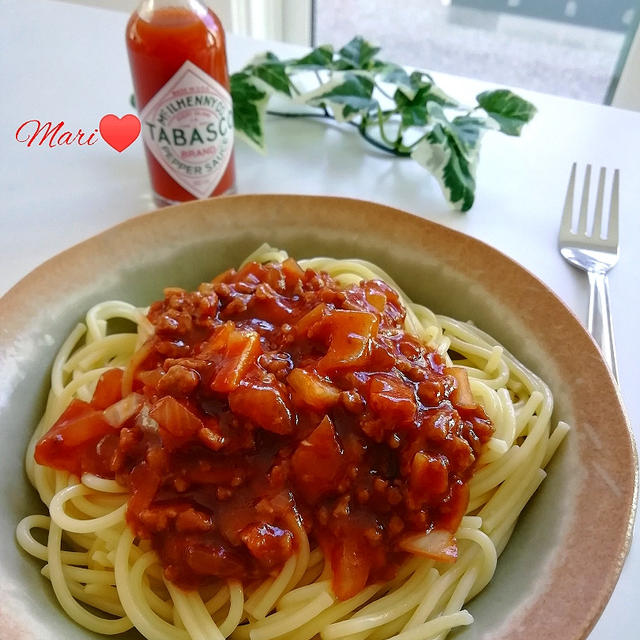 《レシピ有》我が家のミートソースパスタ。