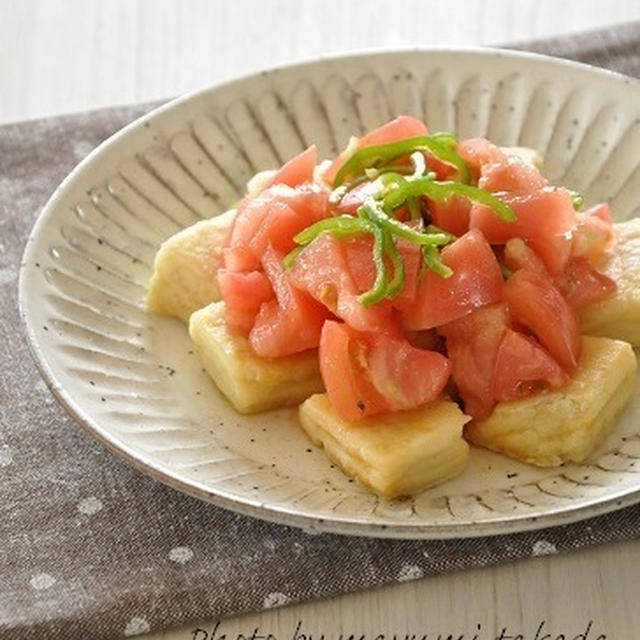 ふわふわ高野豆腐の野菜ソースがけ《スパイスで節約上手♪》