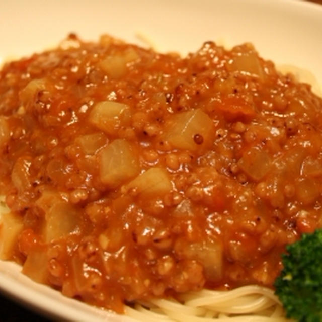 高きびのトマトソースパスタ