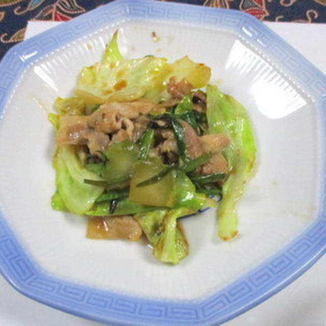 キャベツと豚肉の甘辛炒め★★★