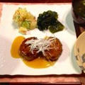肉団子にアジフライ