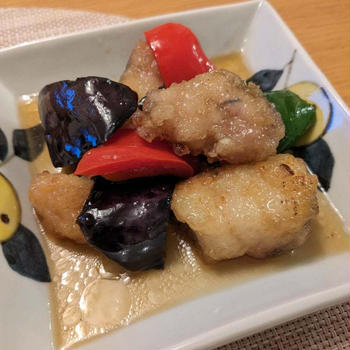 鱈と夏野菜の揚げびたし