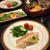 豚ヒレ肉のツナソース＆生ハムと水菜のサラダ